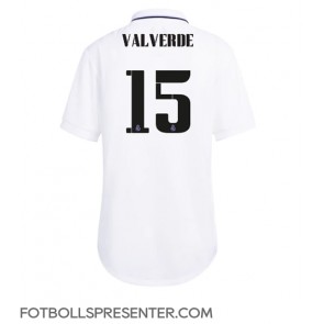 Real Madrid Federico Valverde #15 Hemma Matchtröja Dam 2022-23 Kortärmad
